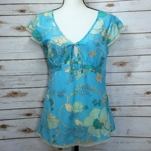 Calvin Klein Jeans Floral Print Top Size Medium